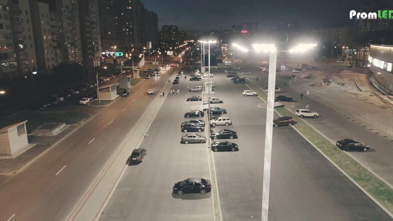 Освещение парковки ТРК «Атлантик-Сити»