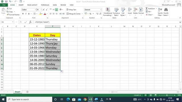How to Find Day of Date || Text Formula in Excel #excel #akrguruji смотреть онлайн