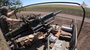 Боевая работа расчета миномета «Василек»