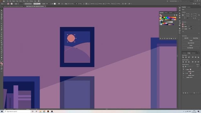 Home Office At Night | Illustrator Speedart Walkthrough смотреть онлайн