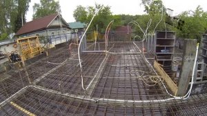 Монолитная плита перекрытия 150 мм Армирование часть 15   Monolithic slab of 150 mm part 15