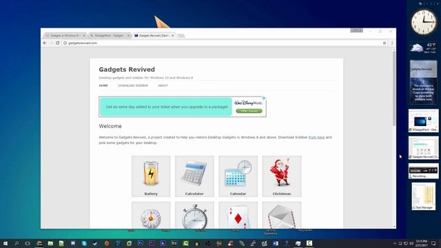 Get Windows 7 Gadgets in Windows 8-10! смотреть онлайн
