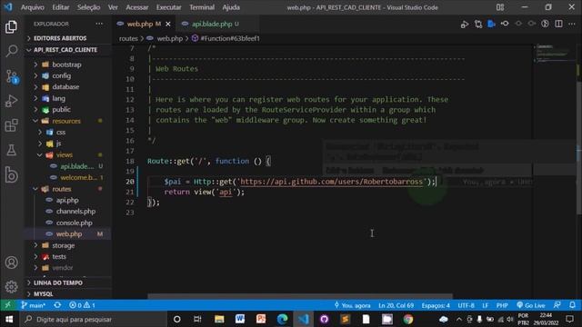 Consumindo Api com Framework Laravel смотреть онлайн