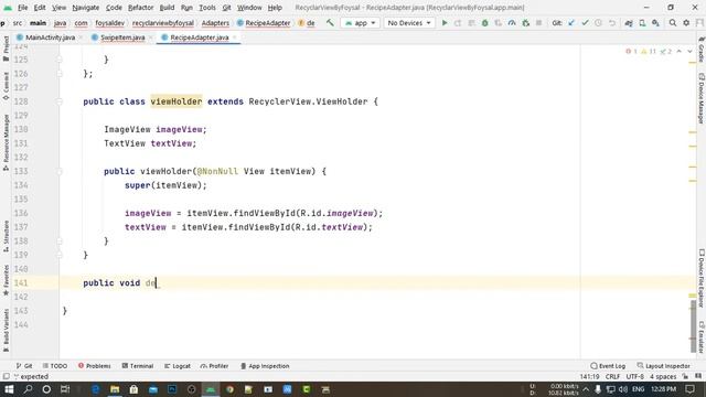 RecyclerView Swipe to Delete Java || Java || 2022 смотреть онлайн