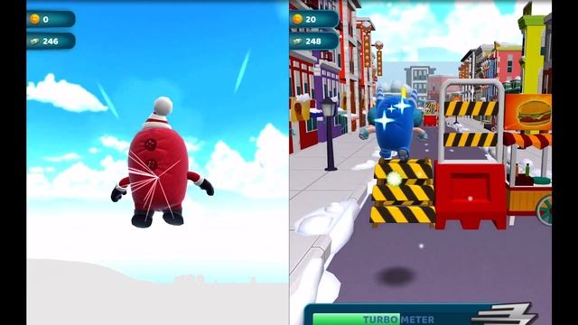 Oddbods Turbo Run Santa vs Christmas Pogo - GamePlay смотреть онлайн