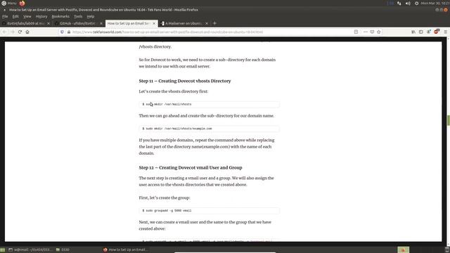 Install and configure Postfix/Dovecot on Ubuntu 18.04LTS смотреть онлайн