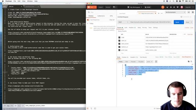 How to get Zoho API access and refresh token (Zoho Developer Console) смотреть онлайн
