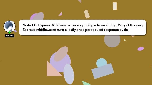 NodeJS : Express Middleware running multiple times during MongoDB query смотреть онлайн