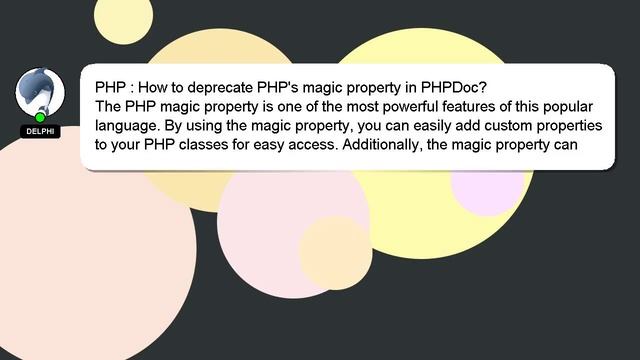 PHP : How to deprecate PHP's magic property in PHPDoc? смотреть онлайн