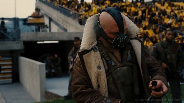 Бэйн взрывает туннели Речь Бэйна на стадионе Темный рыцарь Возрождение легенды смотреть онлайн