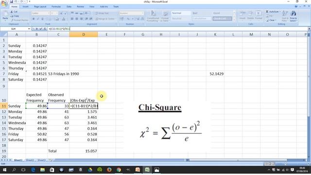 Chi sq Test for randomness in Excel смотреть онлайн