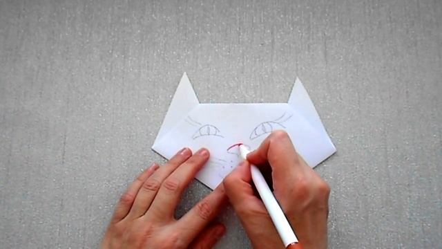 How to make a Cat for a Minute? Origami for Beginners. Very easy смотреть онлайн