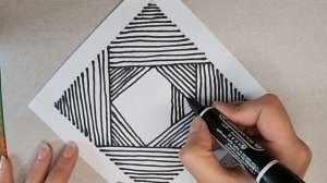 Как нарисовать 3D узор легко  3д рисунки для начинающих