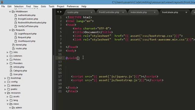 15.Blog en Laravel 5.1- Trabajando con el Front смотреть онлайн
