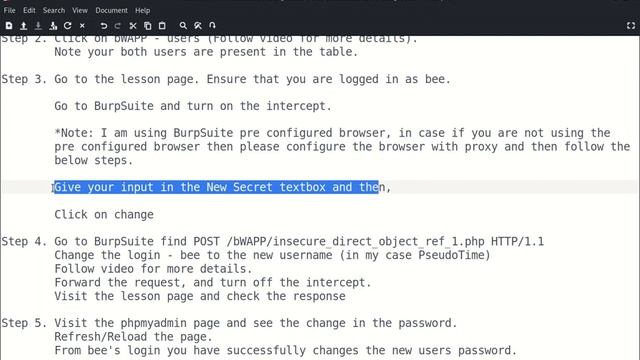 Insecure DOR Change Secret