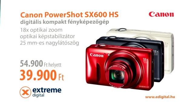 Extreme Digital tv reklám - Canon PowerShot SX600 HS смотреть онлайн