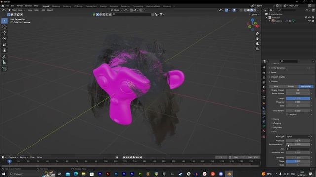 КАК СДЕЛАТЬ ДИНАМИЧНЫЕ ВОЛОСЫ В БЛЕНДЕРЕ??? | Blender 3.6.4