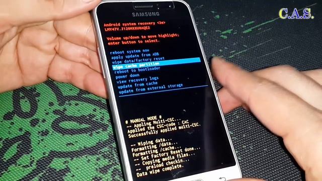 Hard Reset - Samsung J1,  J120H/DS, заблокирован, графический ключ, сброс настроек