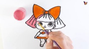 Как нарисовать КУКЛУ ЛОЛ / мультик раскраска КУКЛА ЛОЛ для детей / Раскраски малышам