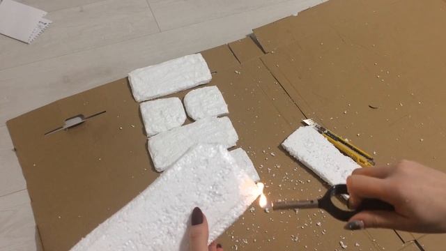 DIY ✨ КИРПИЧИ ИЗ ПЕНОПЛАСТА для камина ✨ Самый простой способ смотреть онлайн