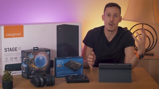 Soundblaster GC7, Stage V2 and SXFI Theater Headphones - HUGE Creative Audio Gear Review смотреть онлайн