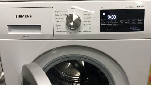 WM12TS80TR Siemens ı-dos çamaşır Makinesi 9 Kg 1200 Devir Iq500 Kullanım Tarifi Ve ürün Tanıtımı
