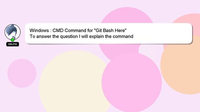 Windows : CMD Command for "Git Bash Here" смотреть онлайн