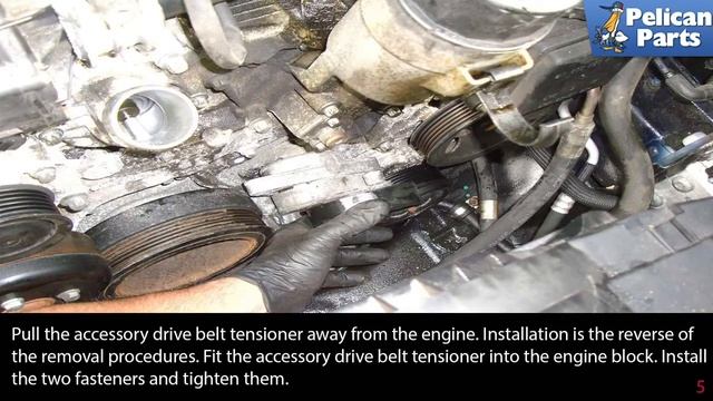 Mercedes-Benz W211 E-Class Accessory Drive Belt Tensioner Replacement смотреть онлайн