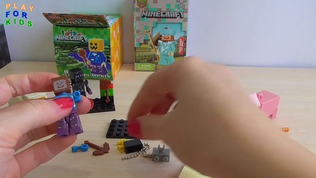 Review MINECRAFT Constructor heroes - Unboxing Minecraft figures смотреть онлайн