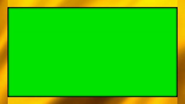 Golden Border Animation Frame Green Screen HD Video | Chroma Key смотреть онлайн
