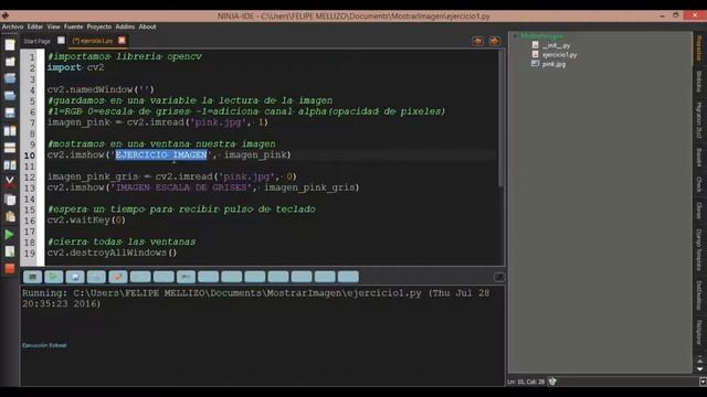 02 Tutorial - Visión Artificial OpenCV/Python - Desplegar imagen y Redimensionar ventana смотреть онлайн