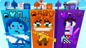 😢ЧАНК ПЕЧАЛИ vs 😱СТРАХА vs 😩ТРЕВОГИ В МАЙНКРАФТ! ШЕДИ ЛЕСКА И НУБИК ГОЛОВОЛОМКА 2 MINECRAFT