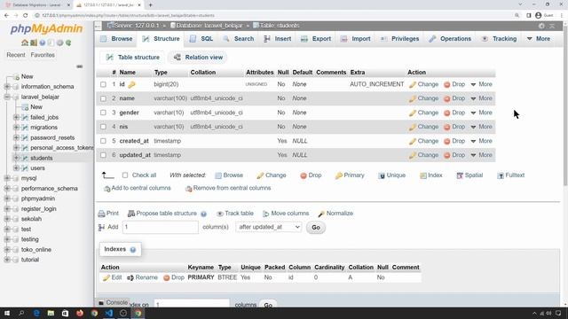 Tutorial LARAVEL 9 : Database Migration | Laravel Dasar Untuk Pemula смотреть онлайн