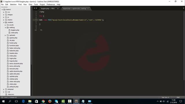 65-Php Dersleri - Pdo mysql bağlantısı nasıl yapılır? Pdo veritabanı bağlantısı смотреть онлайн