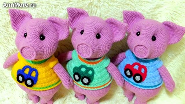 Амигуруми: схема Хрюшка-Толстушка. Игрушки вязаные крючком. Free crochet patterns.