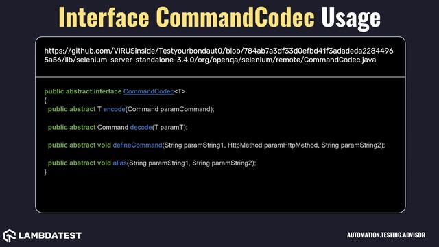 org openqa selenium remoteInterface CommandCodec with example смотреть онлайн