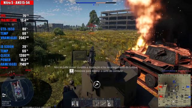 War Thunder Gameplay Ultra Settings Acer Nitro 5 GTX-1650 i5 9300H 16GB RAM смотреть онлайн