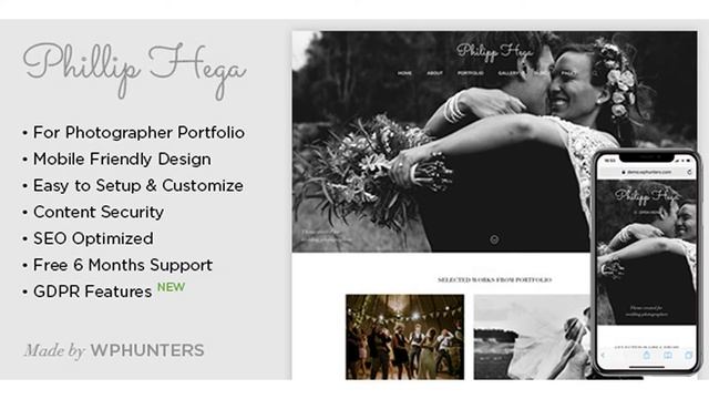 PH - Responsive Wedding Photography WordPress Theme | Themeforest Website Templates and Themes смотреть онлайн