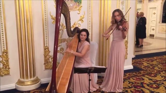 Арфа и скрипка  Арфистка  Скрипачка