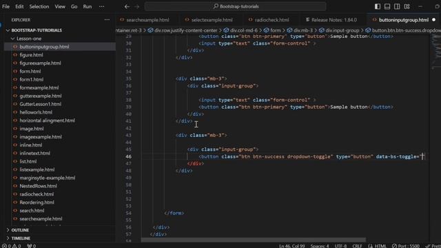 Lesson 24 Bootstrap Button input group смотреть онлайн