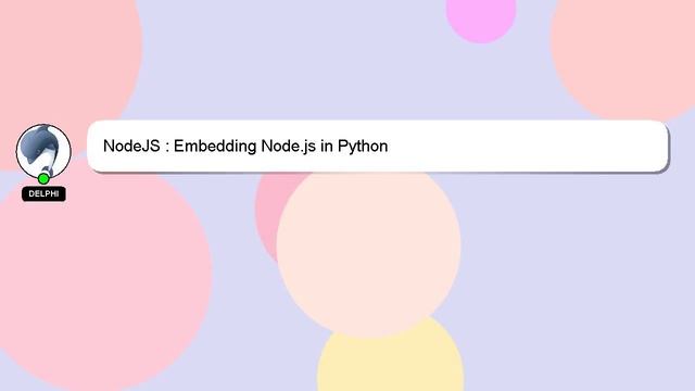 NodeJS : Embedding Node.js in Python смотреть онлайн