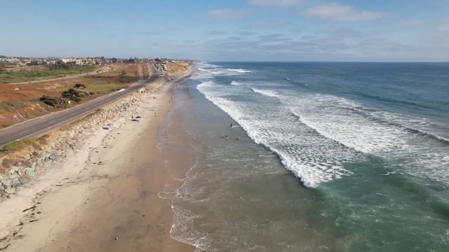 North Ponto Beach Carlsbad CA - fly past смотреть онлайн