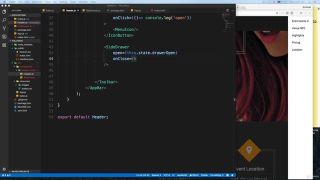 Learn React with Project Building || Project one Header Sidedrawer смотреть онлайн