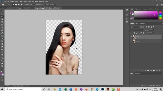 How to remove background , Adobe Photoshop 2020 , Free Tutorial , Online Course , Part - 18 смотреть онлайн