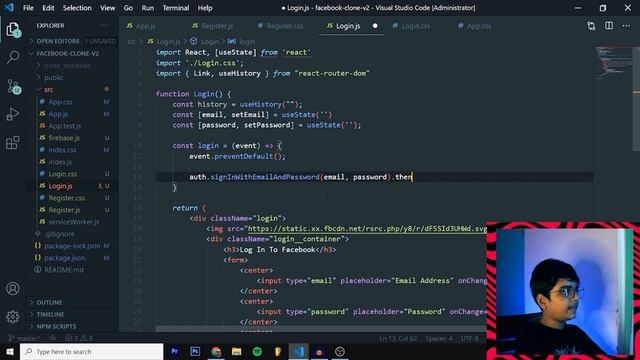 ?? Login and Signup Page | Facebook Clone V2 in React JS including Router, Redux and Hooks смотреть онлайн