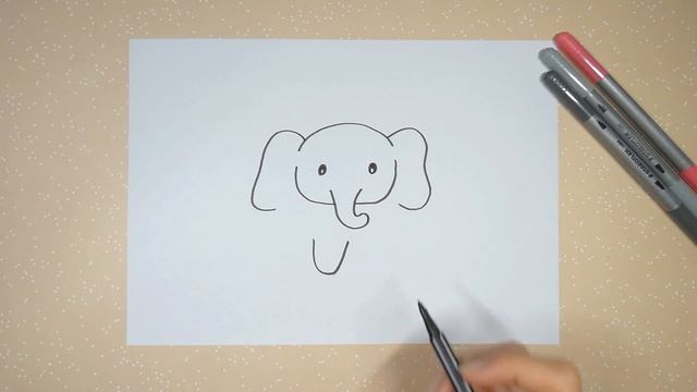 Elefant einfach malen für Kinder | ab 7 Jahren | Malen mit Evi | deutsch смотреть онлайн