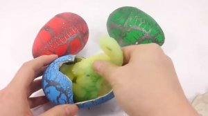 Яйцо Динозавра Растущее в воде Dinosaur Egg Learn Colors Slime Play Doh Icecream Surprise Egg Toys