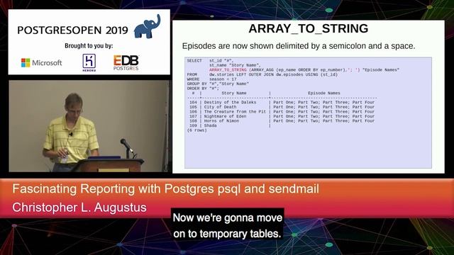 PostgresOpen 2019 Fascinating Reporting With Postgres psql смотреть онлайн