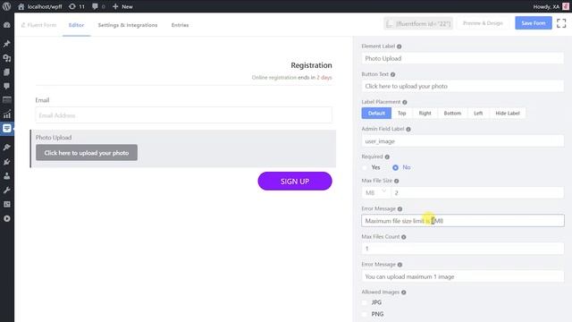 How to add an Image Upload Field to your Online Forms | WP Fluent Forms смотреть онлайн