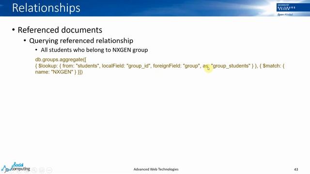 MongoDB - Relationships смотреть онлайн